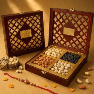 Premium Wooden Gift Box - 4 Column